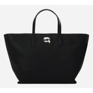 τσάντα karl lagerfeld χρώμα: μαύρο, a2w30173 58% ανακυκλωμένη πολυουρεθάνη, 42% πολυουρεθάνη