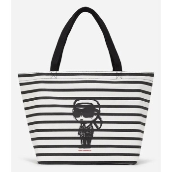 βαμβακερή τσάντα karl lagerfeld χρώμα μαύρο, a2w50001 60%