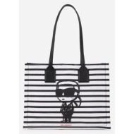 τσάντα karl lagerfeld χρώμα: μαύρο, a2w30176 90% ανακυκλωμένο πολυαμίδιο, 10% πολυουρεθάνη