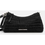 τσάντα calvin klein jeans χρώμα: μαύρο, lv04k3088g κύριο υλικό: 100% πολυουρεθάνη