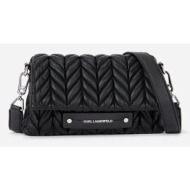 τσάντα karl lagerfeld χρώμα: μαύρο, a2w30153 58% ανακυκλωμένη πολυουρεθάνη, 42% πολυουρεθάνη
