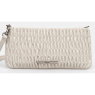 τσάντα calvin klein jeans χρώμα: μπεζ, lv04k3090g κύριο υλικό: 100% πολυουρεθάνη