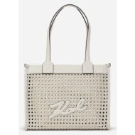 τσάντα karl lagerfeld χρώμα: άσπρο, a2w30052 100% πολυουρεθάνη