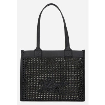 τσάντα karl lagerfeld χρώμα μαύρο, a2w30052 100%