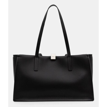 τσάντα calvin klein χρώμα μαύρο, k60k612987 κύριο υλικό