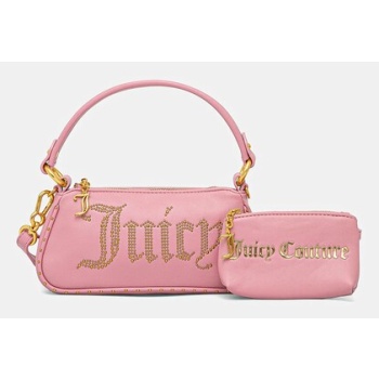τσάντα juicy couture kimberly pu χρώμα ροζ, bejql8803wvp