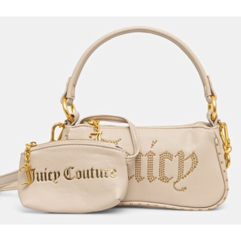 τσάντα juicy couture kimberly pu χρώμα μπεζ, bejql8803wvp