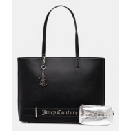 τσάντα juicy couture jasmine χρώμα: μαύρο, bejjm8840wvp κύριο υλικό: 100% πολυουρεθάνη