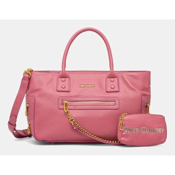 τσάντα juicy couture sue χρώμα ροζ, bej3s8747wvp  100%