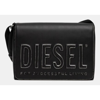τσάντα diesel dsl 3d dsl 3d messenger s x cr χρώμα μαύρο