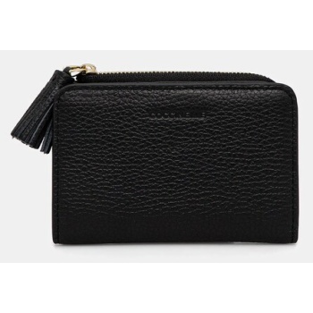 δερμάτινο πορτοφόλι coccinelle tassel χρώμα μαύρο, mu0 11