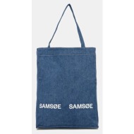 τσάντα samsoe samsoe saluca χρώμα: μπλε, u25100002 κύριο υλικό: 50% βαμβάκι, 50% ανακυκλωμένο βαμβάκ