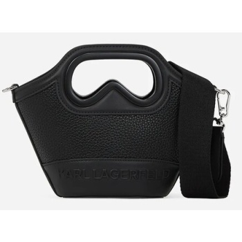 τσάντα karl lagerfeld χρώμα μαύρο, a2w30046 100%