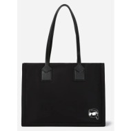 τσάντα karl lagerfeld χρώμα: μαύρο, a2w30175 ανακυκλωμένο νάιλον