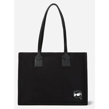 τσάντα karl lagerfeld χρώμα μαύρο, a2w30175 ανακυκλωμένο