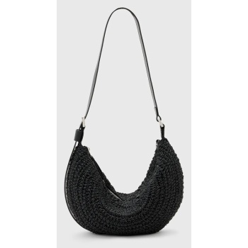 τσάντα allsaints half moon χρώμα μαύρο, w118xc ζώνη 100%