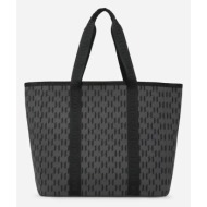 βαμβακερή τσάντα karl lagerfeld χρώμα: μαύρο, a2m50016 βαμβάκι