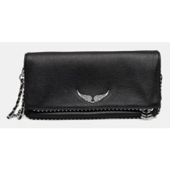 δερμάτινη τσάντα zadig&voltaire χρώμα: μαύρο, lwba00002 κύριο υλικό: 100% δέρμα βοοειδών
φόδρα: 100%