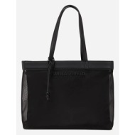 τσάντα karl lagerfeld χρώμα: μαύρο, a2w46050 80% πολυαμίδιο, 20% πολυουρεθάνη