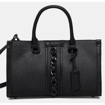 τσάντα aldo ranaever χρώμα μαύρο, 13990675 κύριο υλικό
