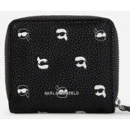 πορτοφόλι karl lagerfeld χρώμα: μαύρο, a2w32037 52% ανακυκλωμένη πολυουρεθάνη, 48% πολυουρεθάνη