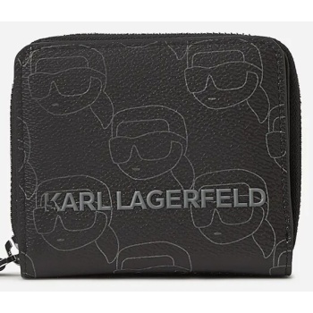 πορτοφόλι karl lagerfeld χρώμα μαύρο, a2w32018 100%