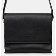 σακίδιο calvin klein χρώμα: μαύρο, lv04d3034g κύριο υλικό: 100% πολυουρεθάνη