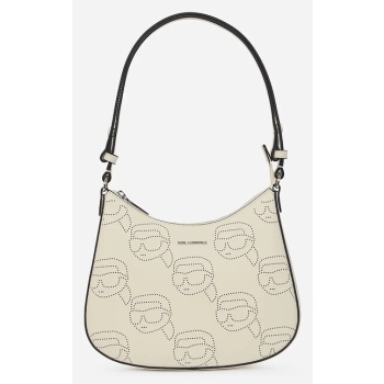 δερμάτινη τσάντα karl lagerfeld χρώμα άσπρο, a2w30107 100%