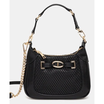 τσάντα aldo seade χρώμα μαύρο, 13989656 κύριο υλικό 60%