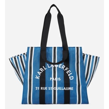 τσάντα karl lagerfeld χρώμα μπλε, a2w46048 100%