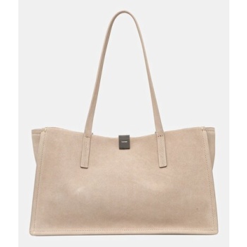 τσάντα calvin klein χρώμα μπεζ, k60k612982 κύριο υλικό