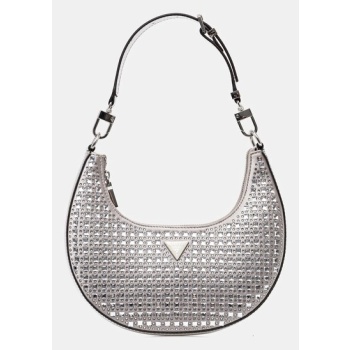 τσάντα guess lua χρώμα ασημί, hwiy92 05010 περιμετρικά