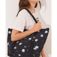 τσάντα women`secret χρώμα: μαύρο, 3069506 100% πολυαμίδιο