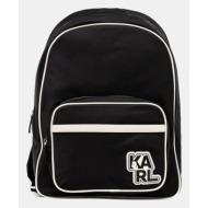 σακίδιο πλάτης karl lagerfeld χρώμα: μαύρο, asm30010 κύριο υλικό: 85% νάιλον, 9% πολυεστέρας, 6% πολ