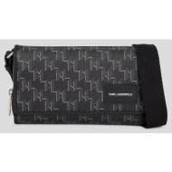 τσάντα karl lagerfeld χρώμα: μπεζ, a2w32015 υφαντικό υλικό