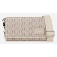 τσάντα karl lagerfeld χρώμα: μπεζ, a2w32015 υφαντικό υλικό