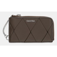 πορτοφόλι calvin klein χρώμα: καφέ, k60k612954 κύριο υλικό: 55% πολυουρεθάνη, 45% ανακυκλωμένος πολυ