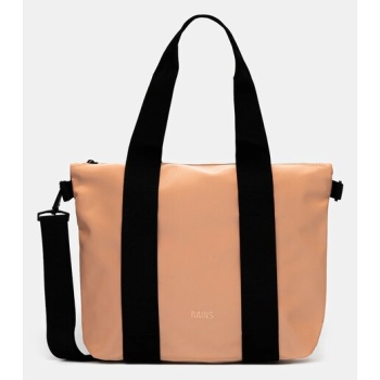 τσάντα rains tote bag micro w3 χρώμα πορτοκαλί, 14180