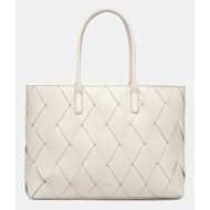 τσάντα calvin klein χρώμα: μπεζ, k60k612994 κύριο υλικό: 70% πολυουρεθάνη, 30% ανακυκλωμένος πολυεστ