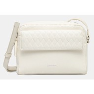 τσάντα calvin klein χρώμα: μπεζ, k60k613108 κύριο υλικό: 51% ανακυκλωμένος πολυεστέρας, 49% πολυουρε