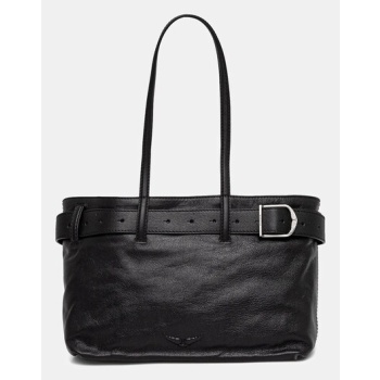 τσάντα zadig&voltaire χρώμα μαύρο, lwba03858 κύριο υλικό