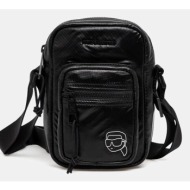 σακίδιο karl lagerfeld χρώμα: μαύρο, a2m30216 98% πολυεστέρας, 2% πολυουρεθάνη