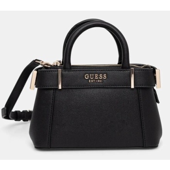 τσάντα guess anadela χρώμα μαύρο, hwbg96 33760 δερμάτινη