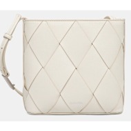 τσάντα calvin klein χρώμα: μπεζ, k60k612991 κύριο υλικό: 60% πολυουρεθάνη, 40% ανακυκλωμένος πολυεστ