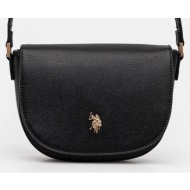τσάντα u.s. polo assn. jones χρώμα: μαύρο, beuje8654wvp 100% πολυουρεθάνη