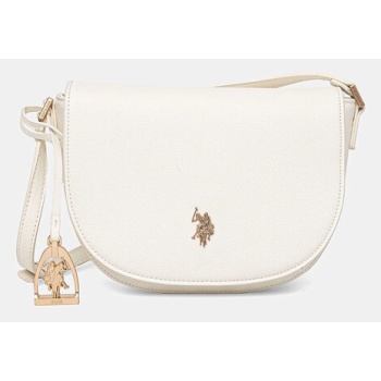 τσάντα u.s. polo assn. jones χρώμα μπεζ, beuje8654wvp 100%