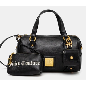 τσάντα juicy couture poppy χρώμα μαύρο, bejyf8789wvp κύριο
