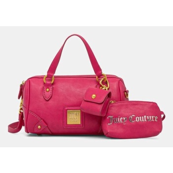 τσάντα juicy couture poppy χρώμα ροζ, bejyf8789wvp κύριο