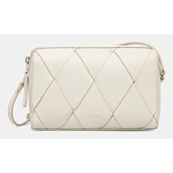 τσάντα calvin klein χρώμα μπεζ, k60k613002 κύριο υλικό