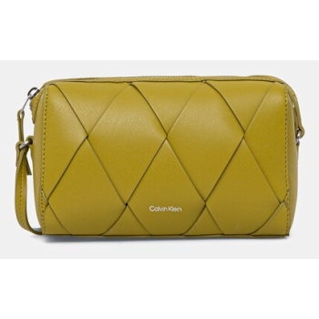 τσάντα calvin klein χρώμα πράσινο, k60k613002 κύριο υλικό